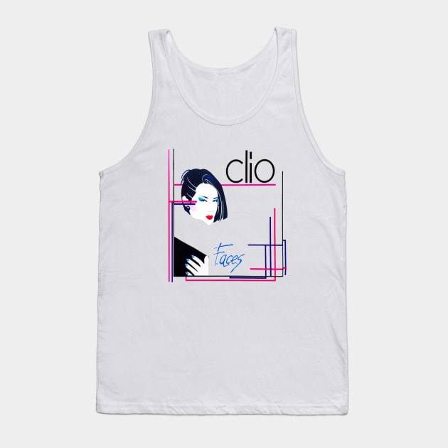 Clio Faces 80s Italo Disco Underground Tank Top by A_ni_ka_wa